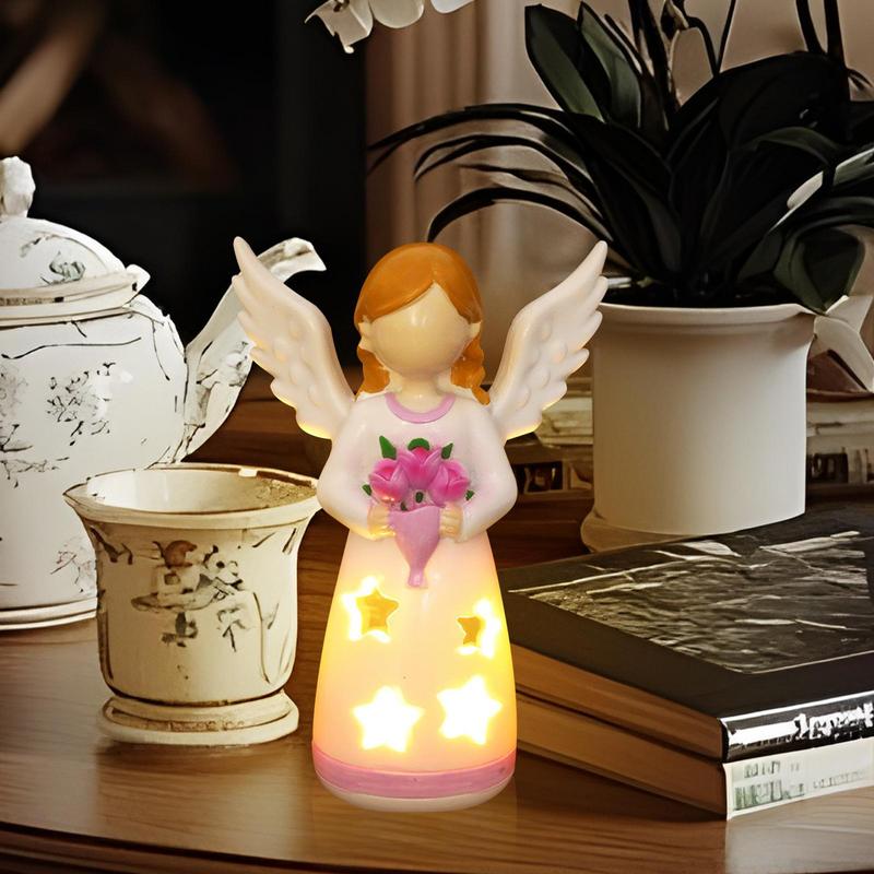 Candlestick Lamp Angel Statue  – Home Decor Resin recenzja i cena