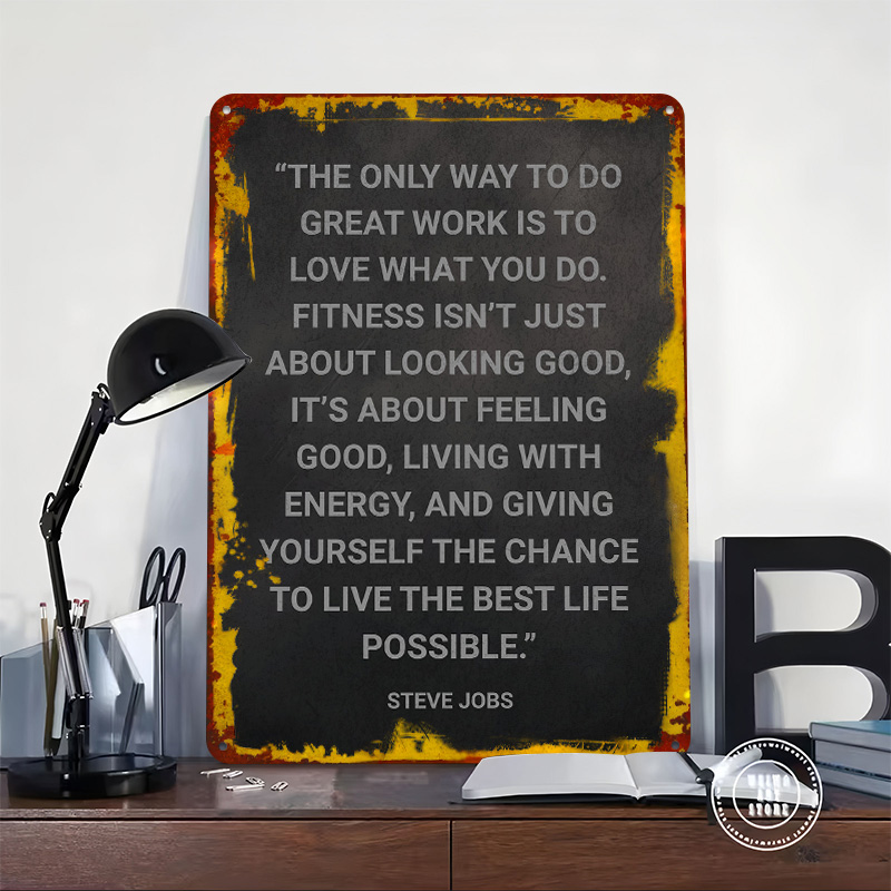 Steve Jobs Fitness Quote Metal – Home Decor Jobs recenzja i cena