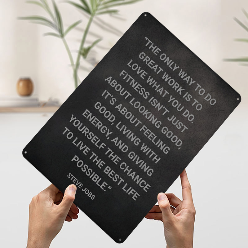 Steve Jobs Fitness Quote Metal – Home Decor Jobs recenzja i cena