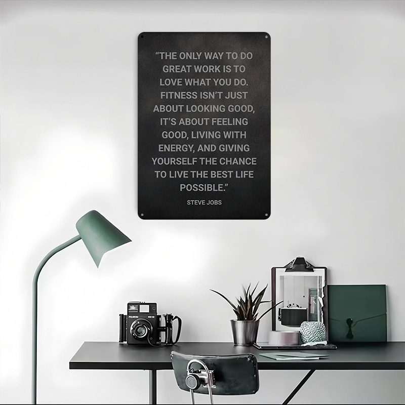 Steve Jobs Fitness Quote Metal – Home Decor Jobs recenzja i cena
