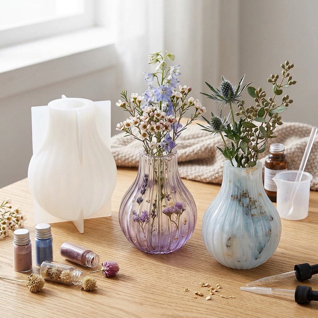 Silicone Vase Mold with Stripe – Home Decor Trends recenzja i cena