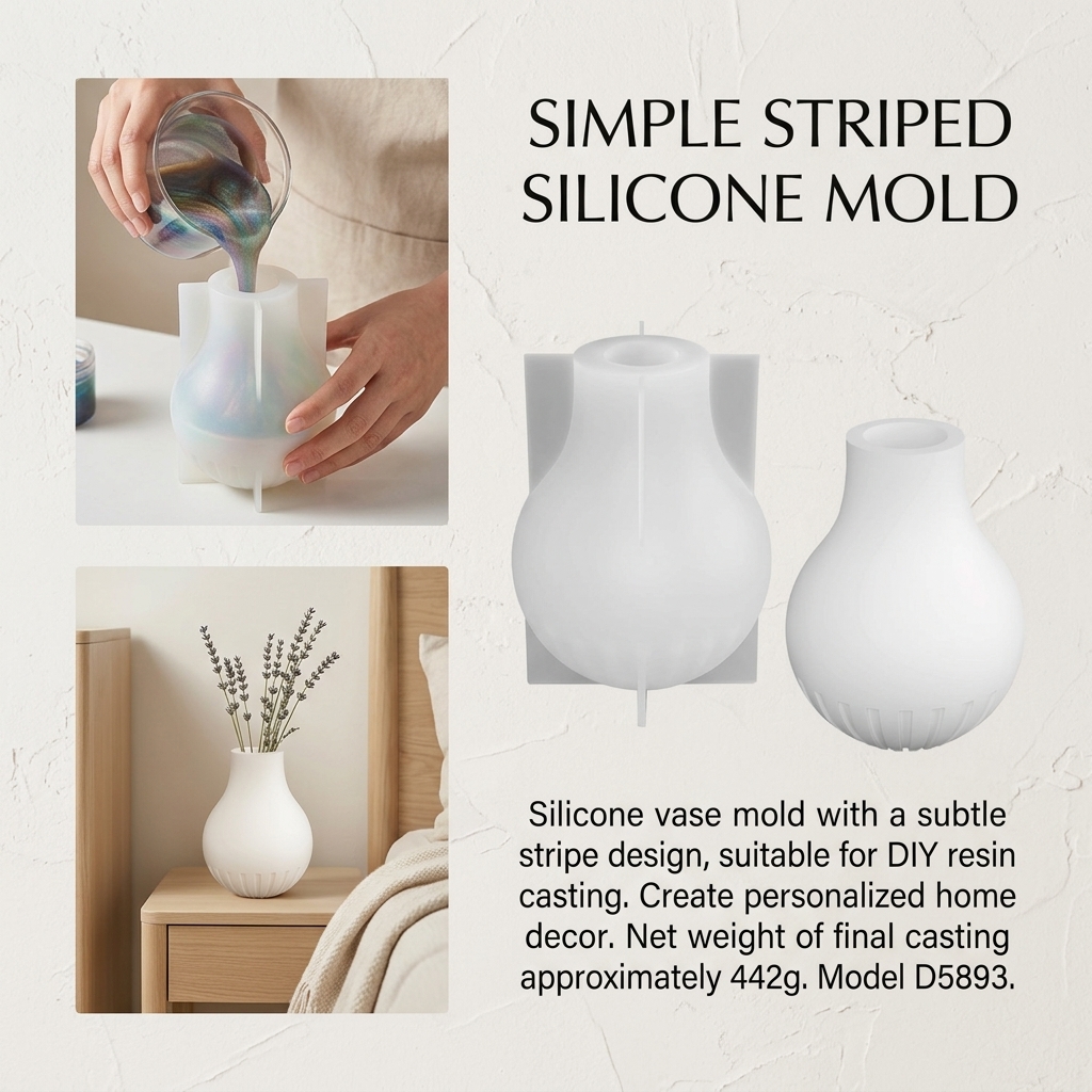 Silicone Vase Mold with Stripe – Home Decor Trends recenzja i cena