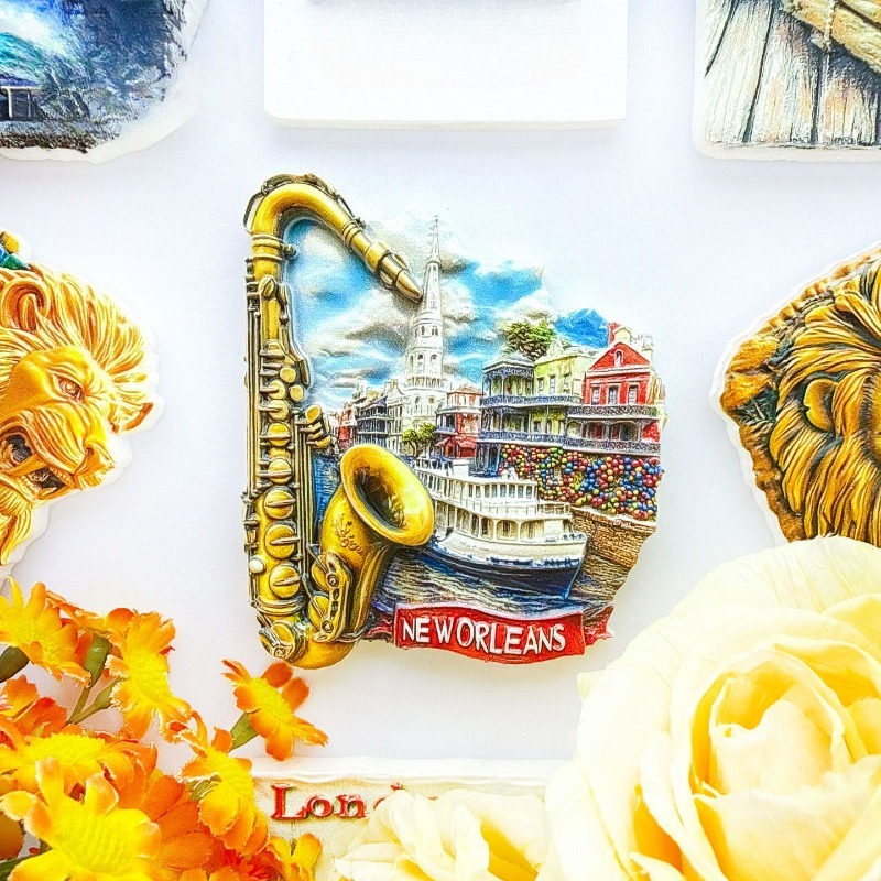 New Orleans Sax Fridge Magnet  – Home Decor New Orleans recenzja i cena