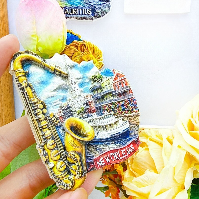 New Orleans Sax Fridge Magnet  – Home Decor New Orleans recenzja i cena
