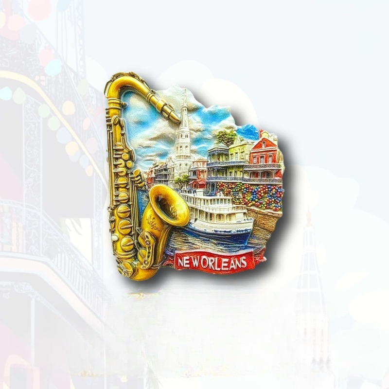 New Orleans Sax Fridge Magnet  – Home Decor New Orleans recenzja i cena
