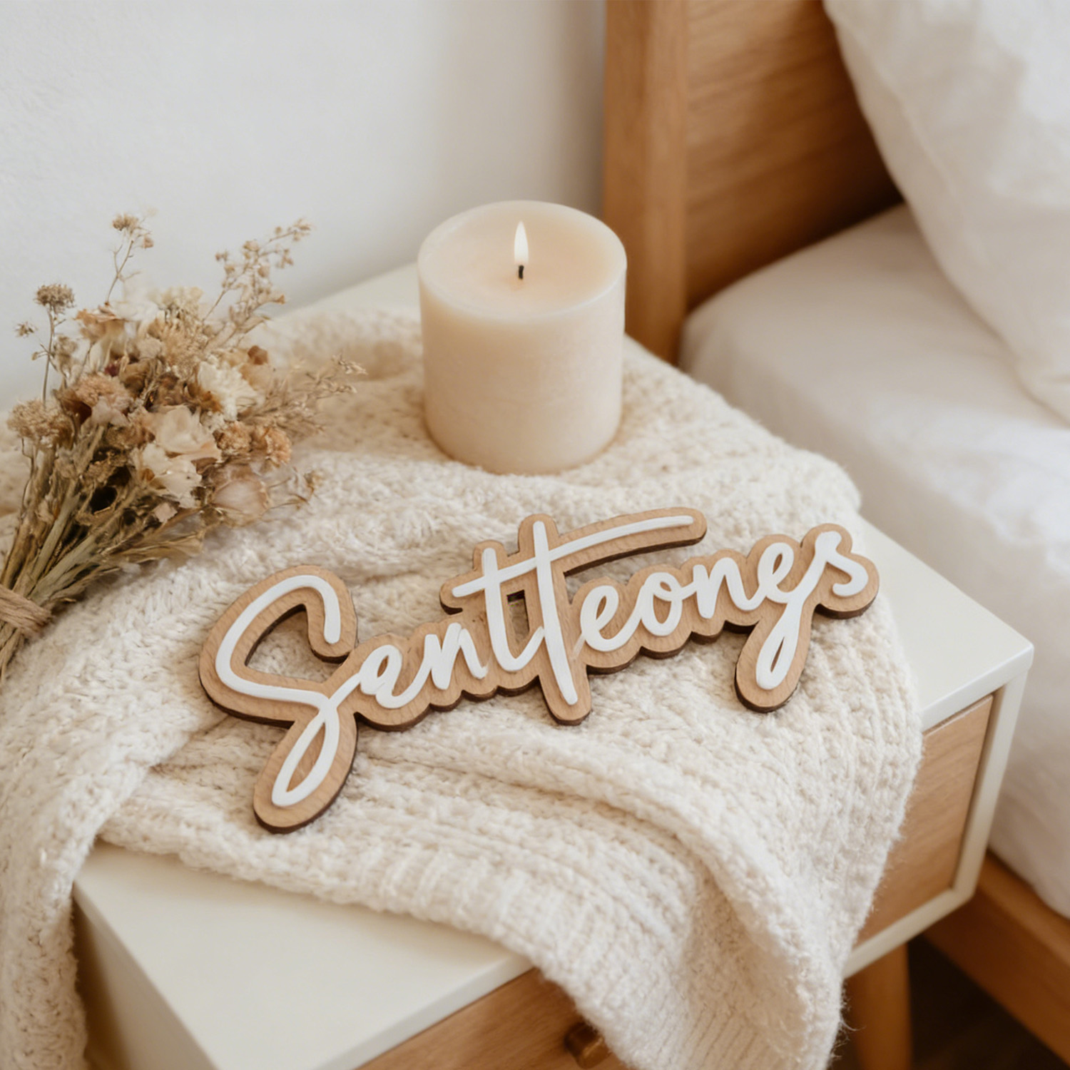 1Pc Custom Name Cute White Woo – Home Decor For Wedding recenzja i cena