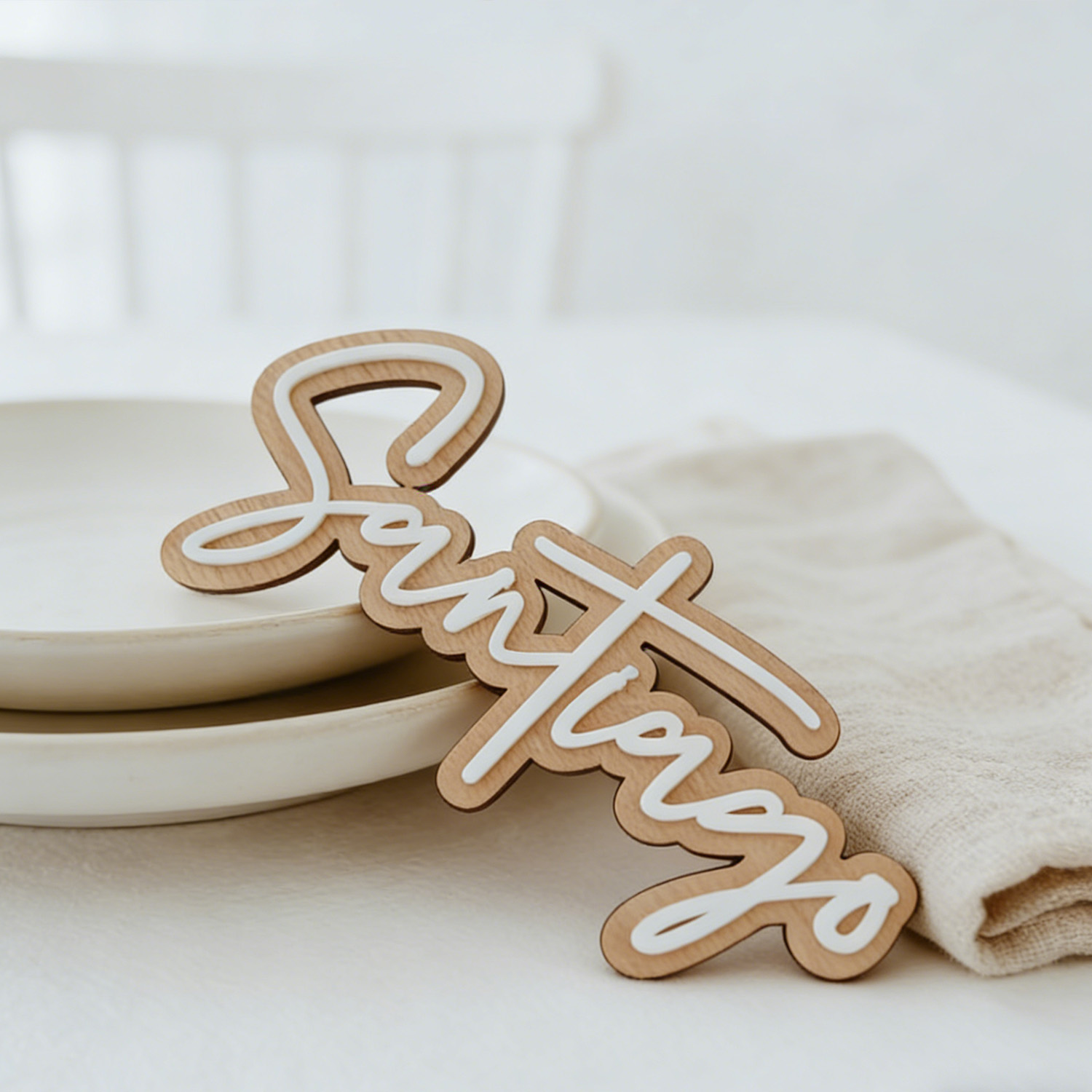 1Pc Custom Name Cute White Woo – Home Decor For Wedding recenzja i cena