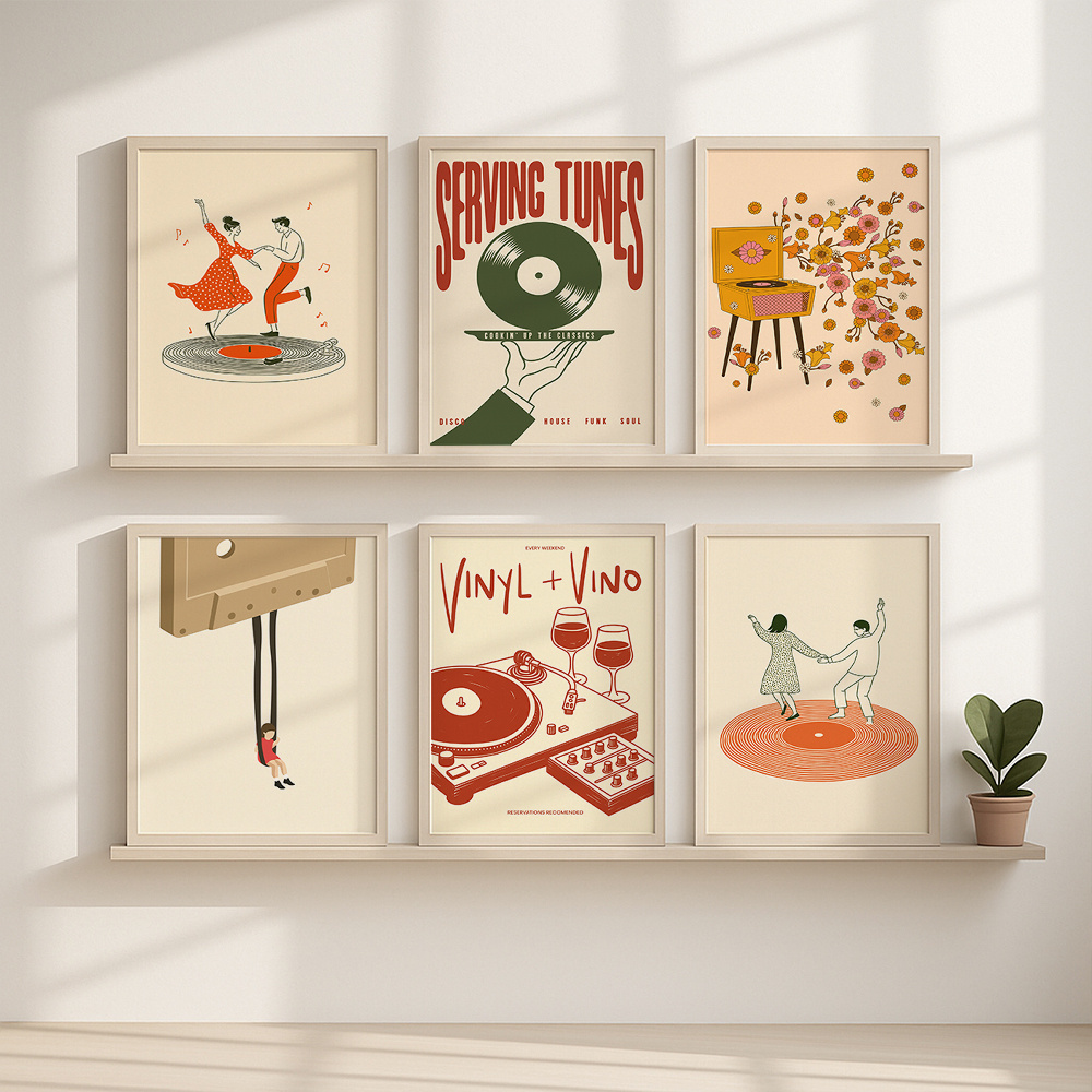 1pc Vintage Music Canvas Poste – Home Decor Trends recenzja i cena