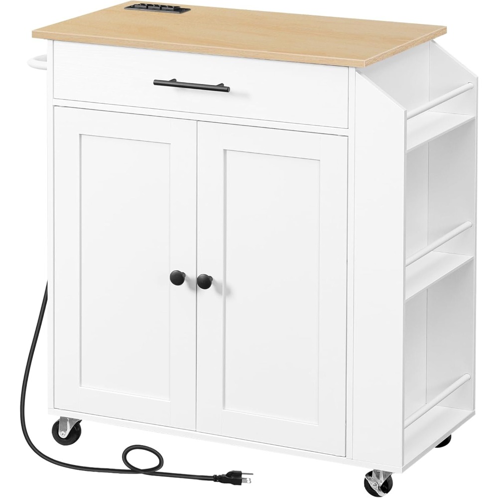 HOOBRO Kitchen Island with Pow – Home Decor On Wheels recenzja i cena