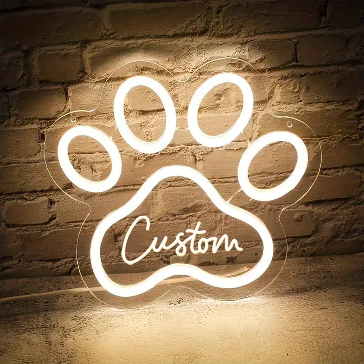 Custom Paw Print Neon Sign wit – Home Decor Store recenzja i cena