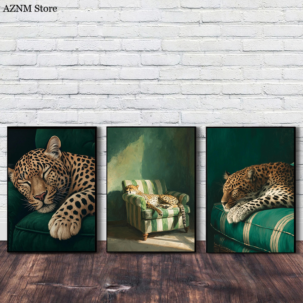 Trendy Cheetah Art Print Poste – Home Decor Sofa recenzja i cena
