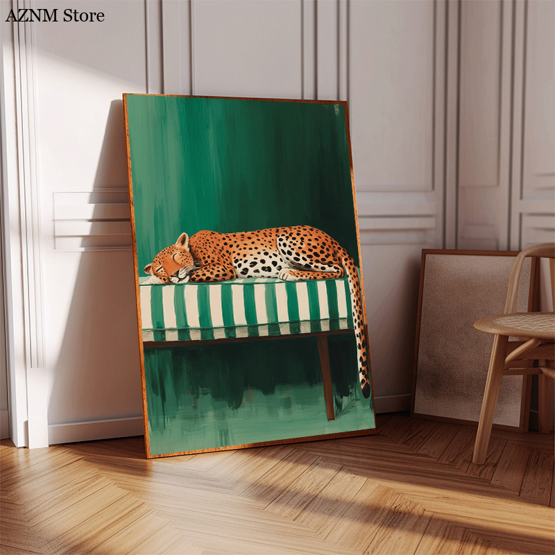 Trendy Cheetah Art Print Poste – Home Decor Sofa recenzja i cena