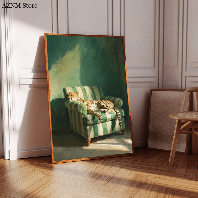 Trendy Cheetah Art Print Poste – Home Decor Sofa recenzja i cena