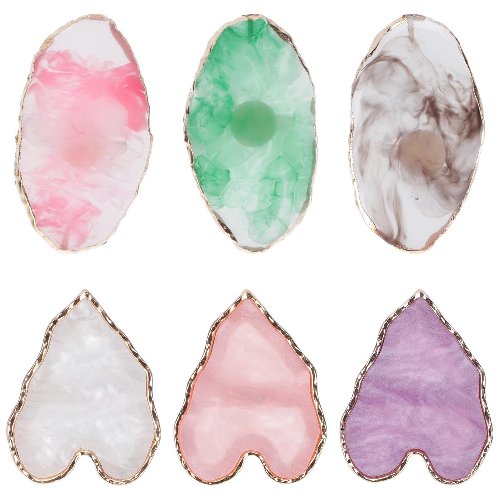 6Pcs Golden Resin Manicure Pai – Home Decor Color Palettes recenzja i cena