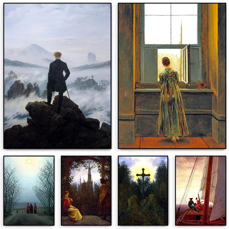 Caspar David Friedrich Artwork – Abstract Oil Painting recenzja i cena