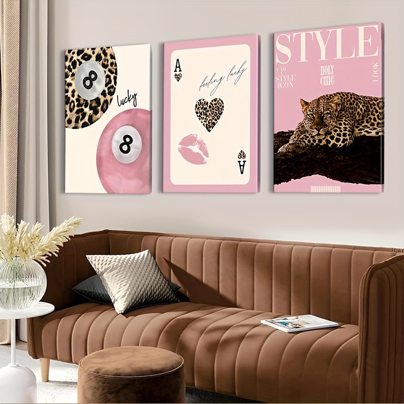 3pcs Leopard Cheetah Canvas Wa – Home Decor Trends recenzja i cena