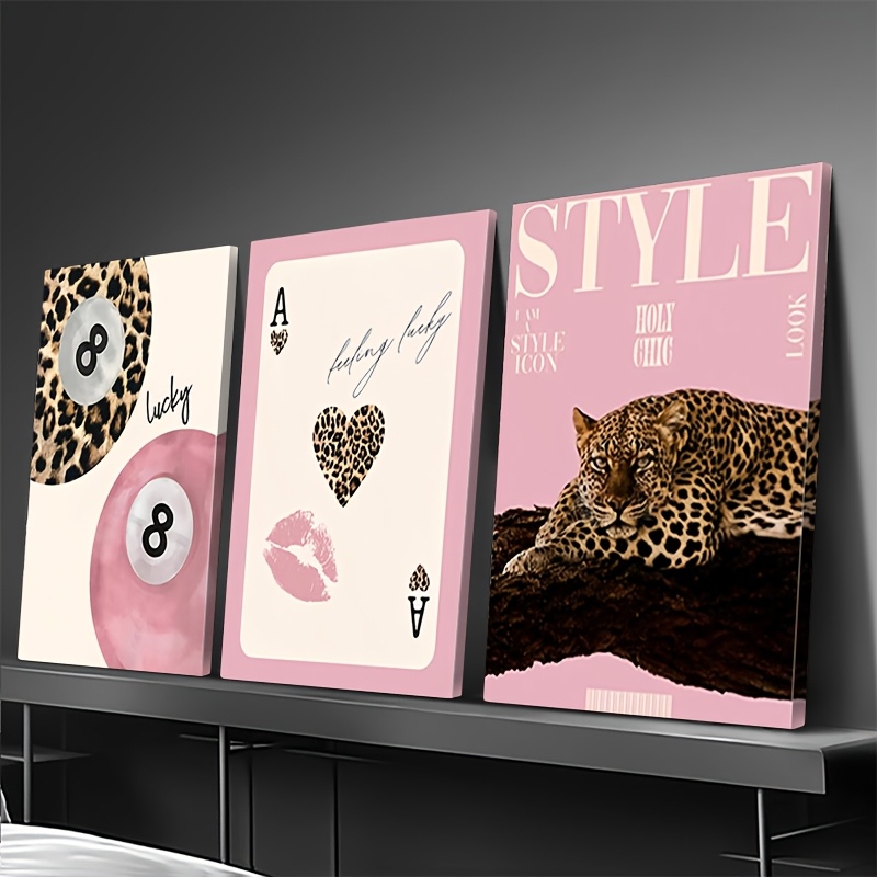 3pcs Leopard Cheetah Canvas Wa – Home Decor Trends recenzja i cena