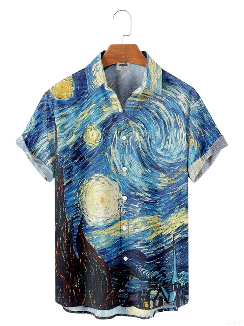 Men Shirts 3d Geometric Art Co – Abstract Oil Painting recenzja i cena