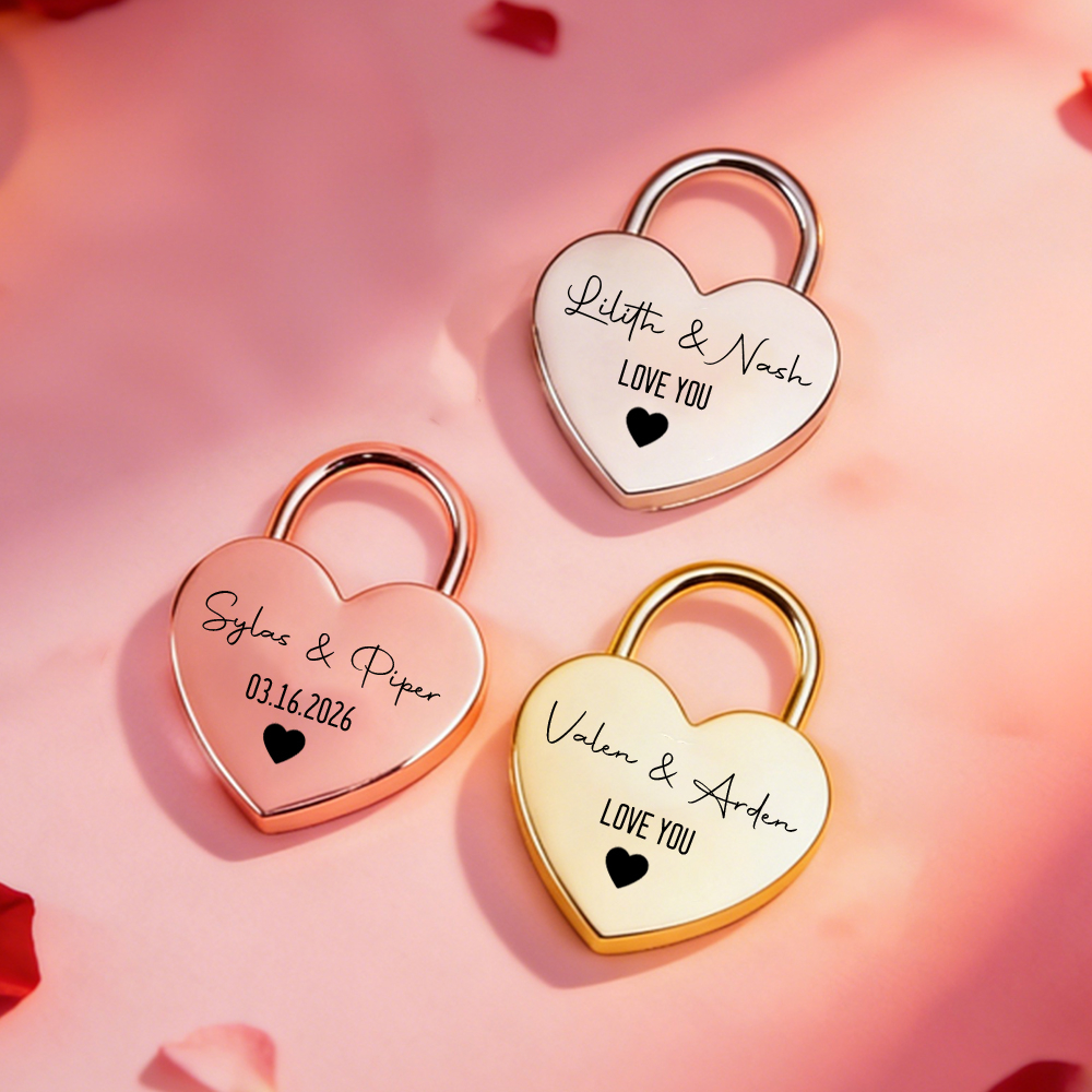 Custom Name Heart-Shaped Padlo – Home Decor For Wedding recenzja i cena
