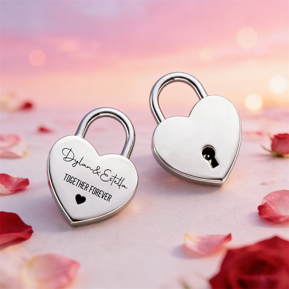 Custom Name Heart-Shaped Padlo – Home Decor For Wedding recenzja i cena