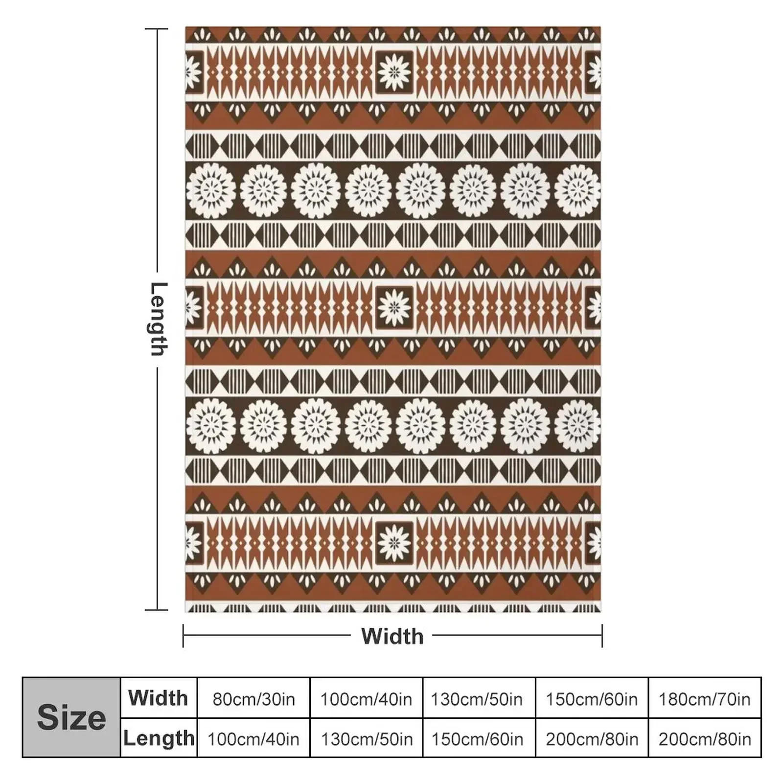 Fijian Masi 2 - Neutrals Throw – Neutral Throw Blanket recenzja i cena