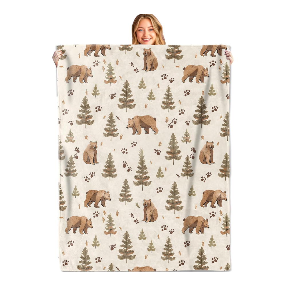 VIKAMA Sage Green Baby Elephan – Neutral Throw Blanket recenzja i cena