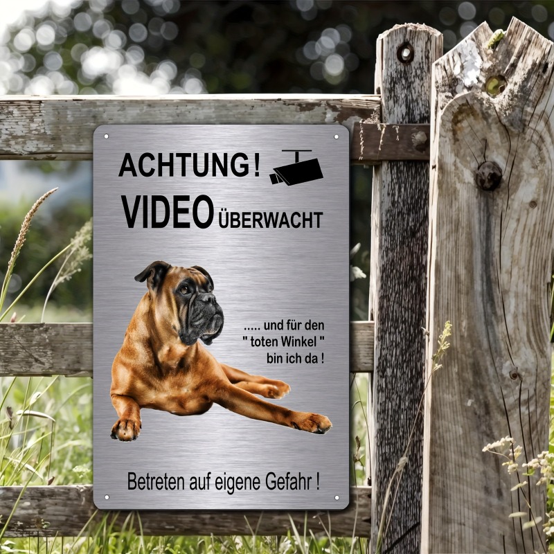 Boxer Dog Security Sign 2D Fla – Germany Home Decor recenzja i cena