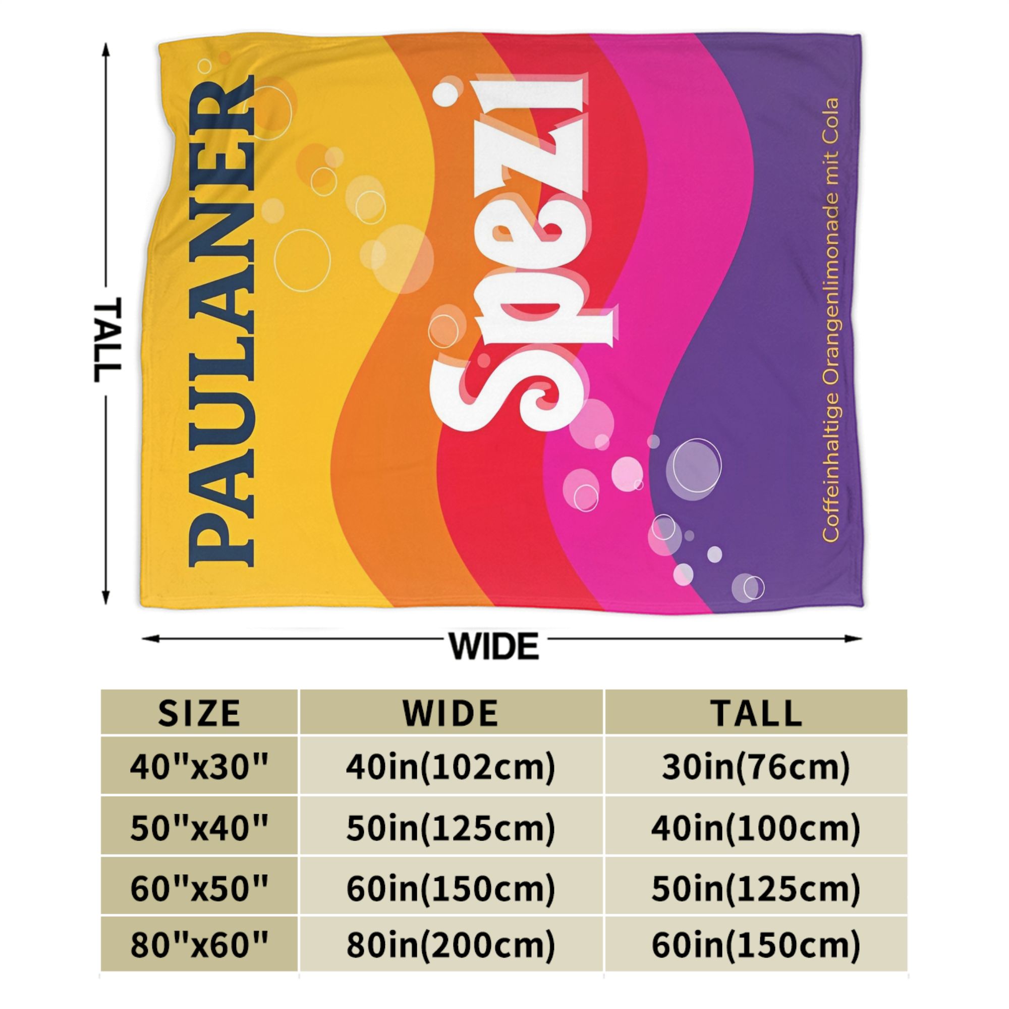 Paulaner Spezi Blankets German – Germany Home Decor recenzja i cena