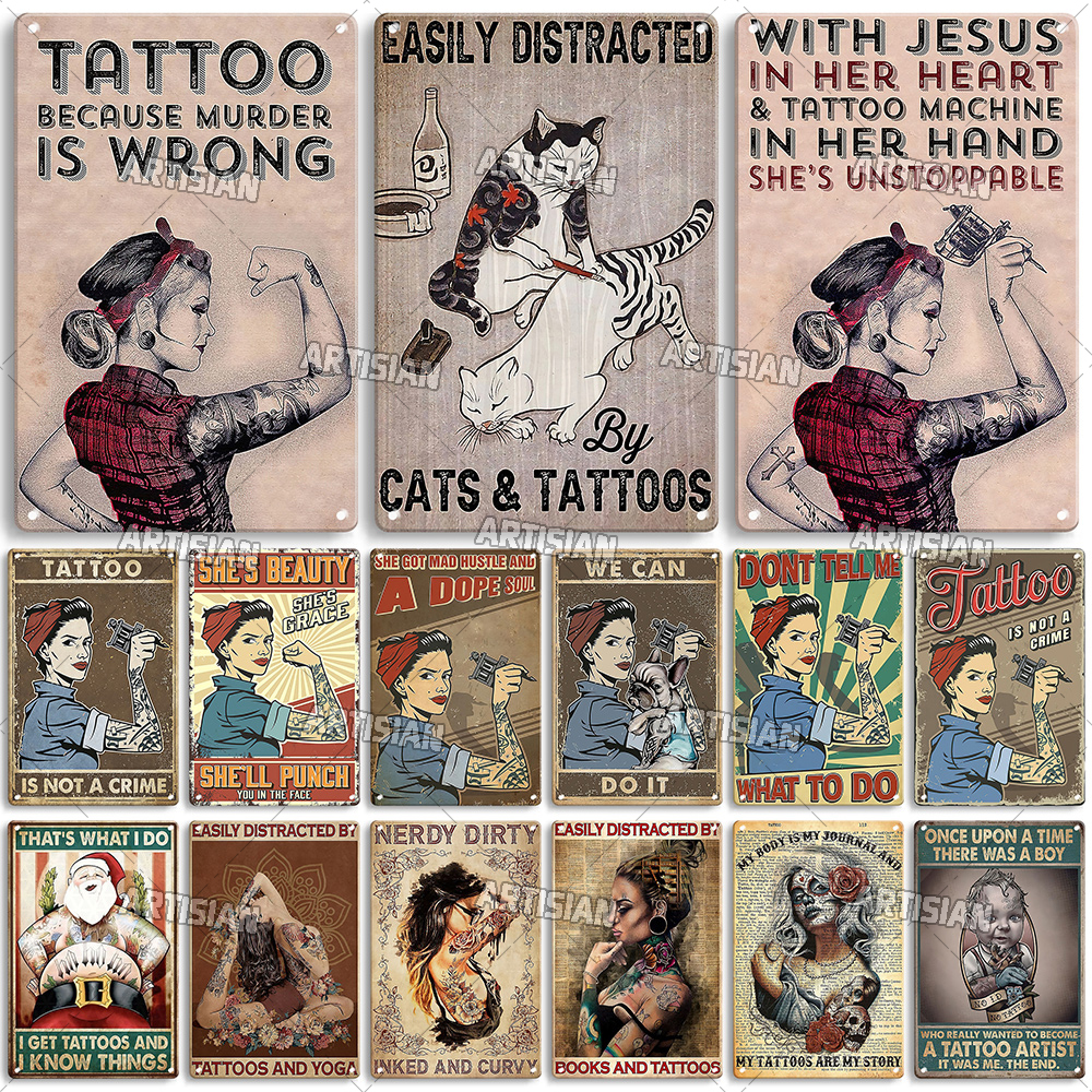 Artisian Tattoo Retro Metal Po – Home Decor Jobs recenzja i cena