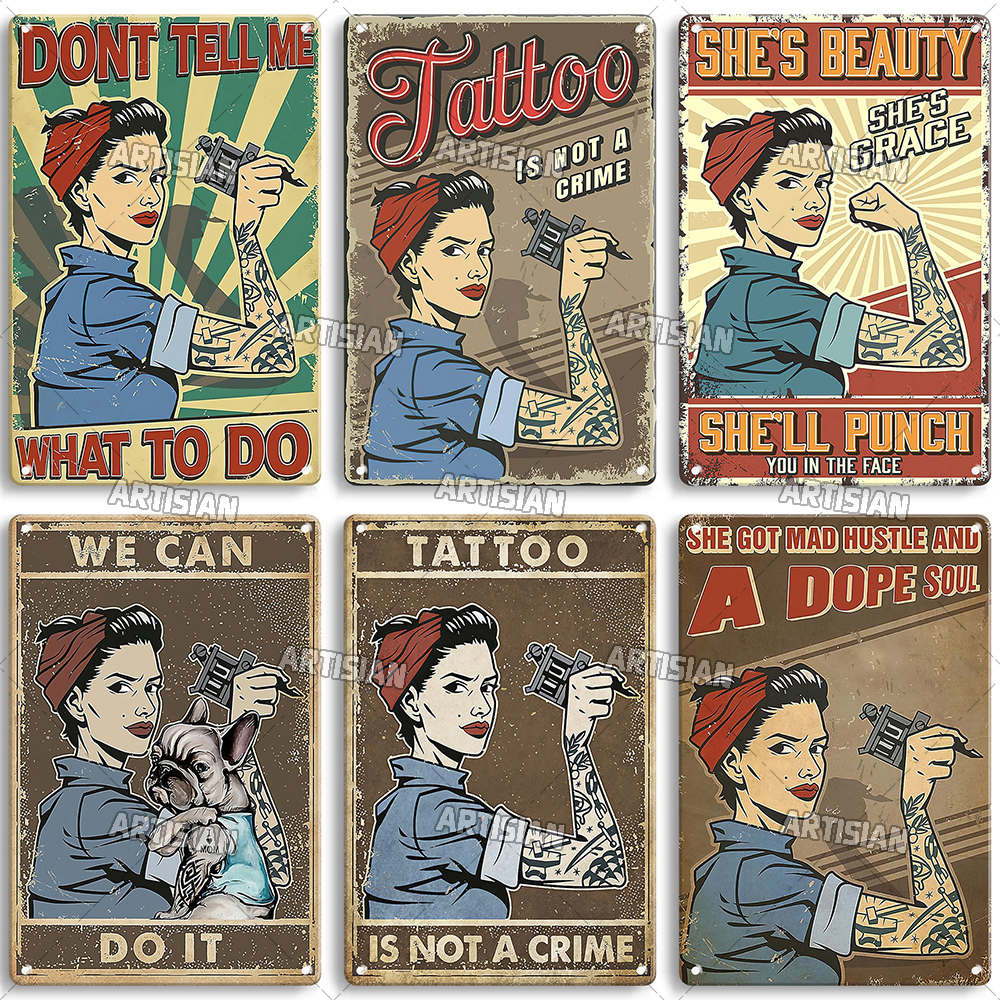 Artisian Tattoo Retro Metal Po – Home Decor Jobs recenzja i cena