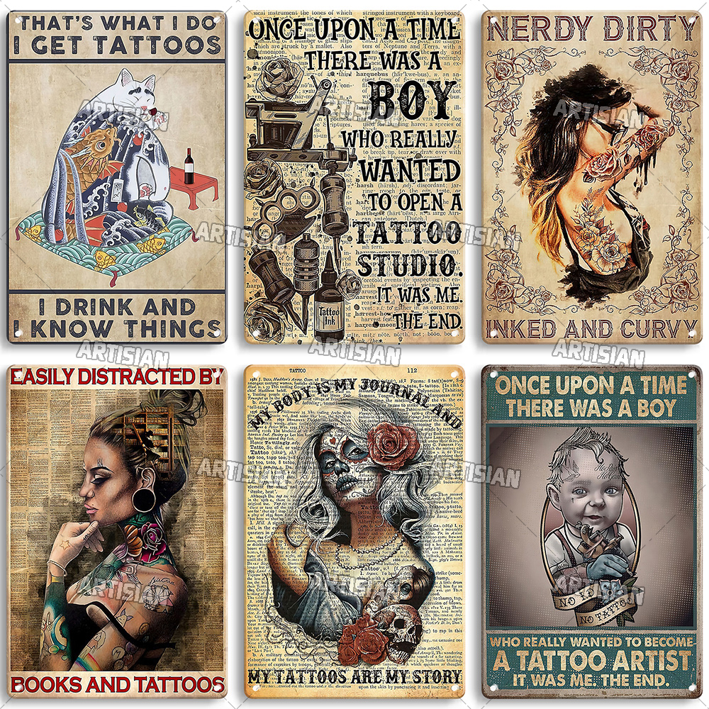 Artisian Tattoo Retro Metal Po – Home Decor Jobs recenzja i cena