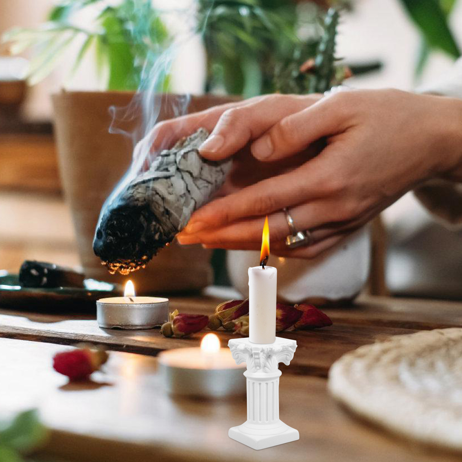 2Pcs Resin Holder Roman Pillar – Home Decor Resin recenzja i cena