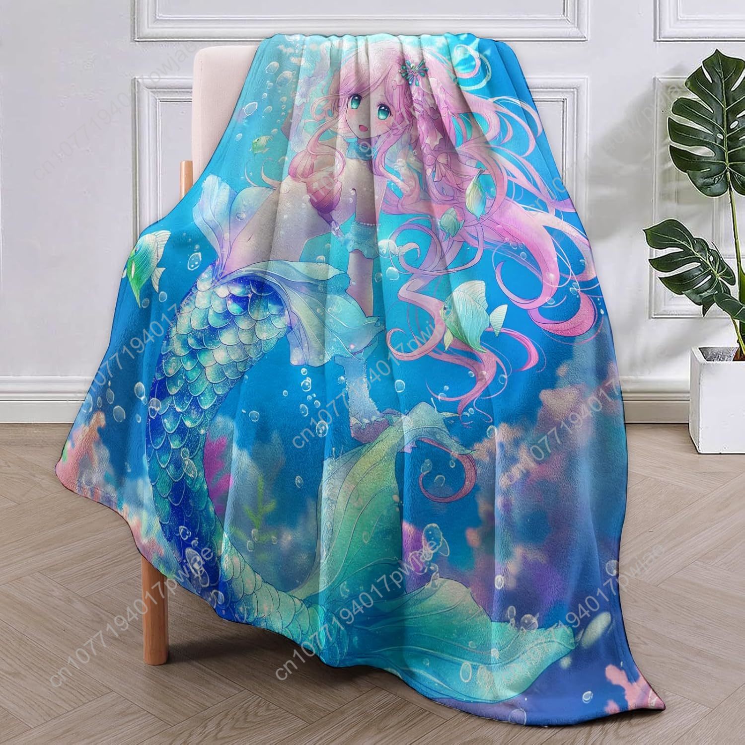 Cute Mermaid Blanket Cartoon F – Home Decor Sofa recenzja i cena