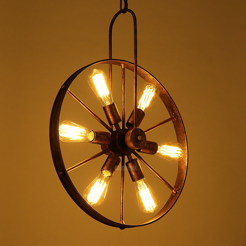 Retro Vintage Wheel chandelier – Home Decor On Wheels recenzja i cena