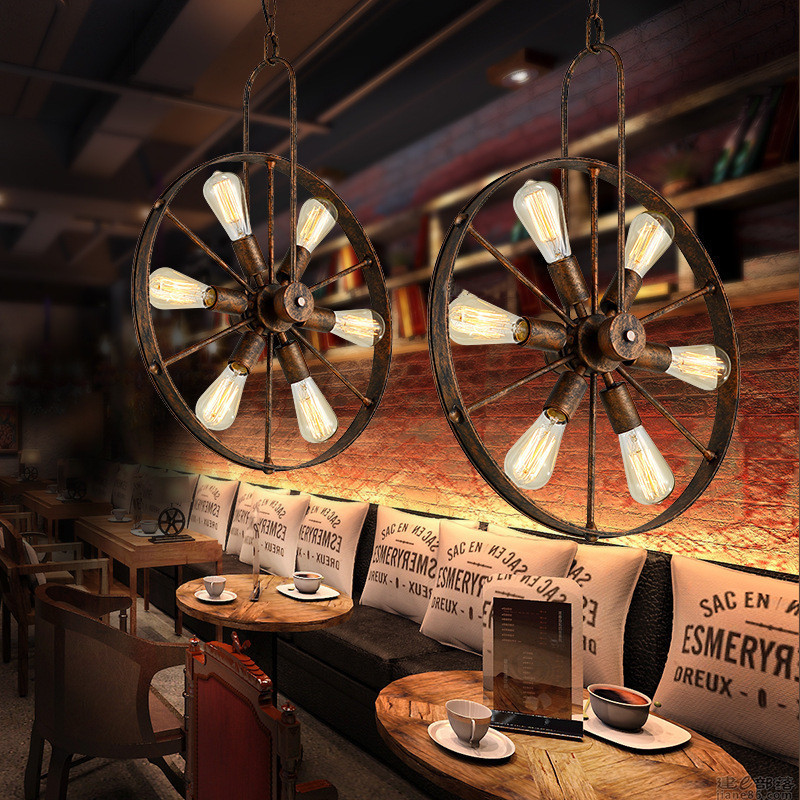 Retro Vintage Wheel chandelier – Home Decor On Wheels recenzja i cena
