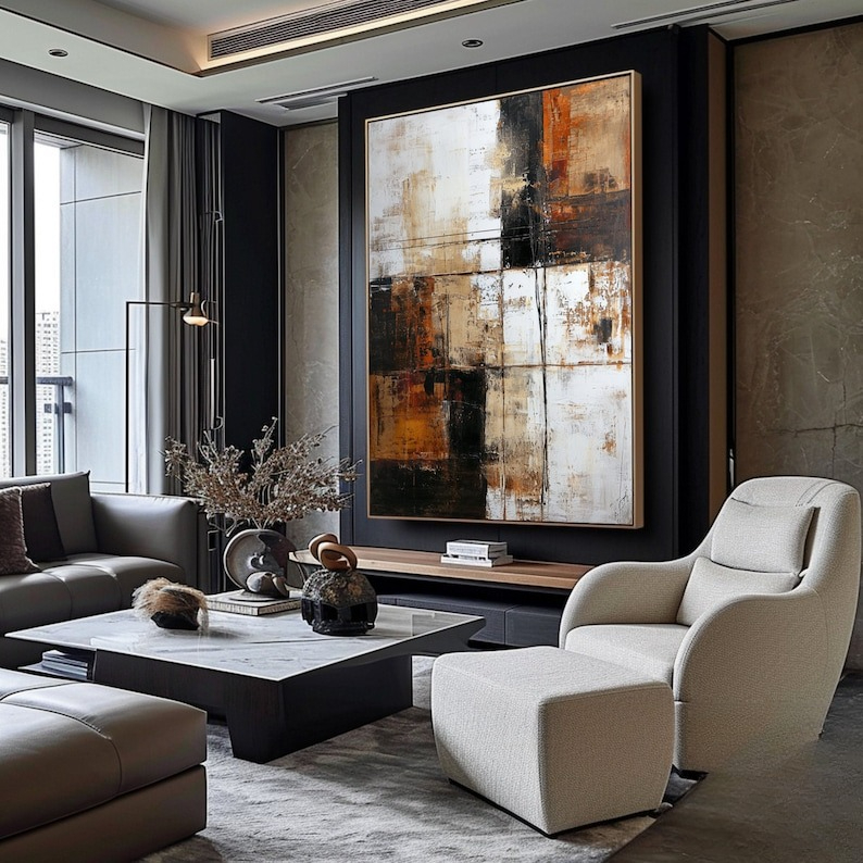 Original Modern Abstract Brown – Abstract Oil Painting recenzja i cena