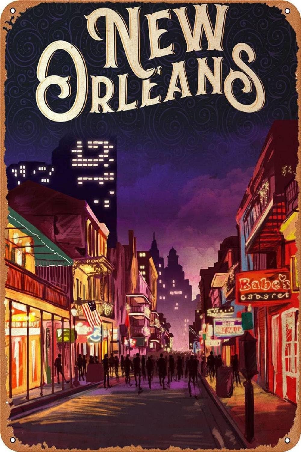 Vintage New Orleans Metal Sign – Home Decor New Orleans recenzja i cena