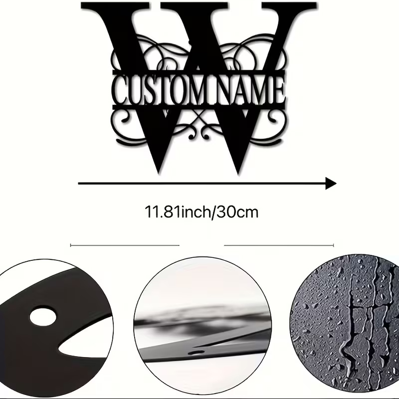 Classic Custom Monogram Metal  – Home Decor For Wedding recenzja i cena