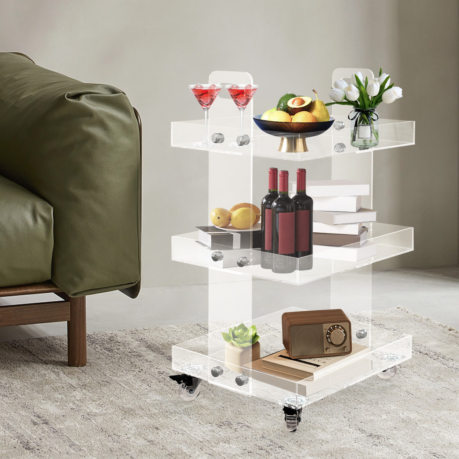 3-Tier Clear Acrylic Storage C – Home Decor On Wheels recenzja i cena