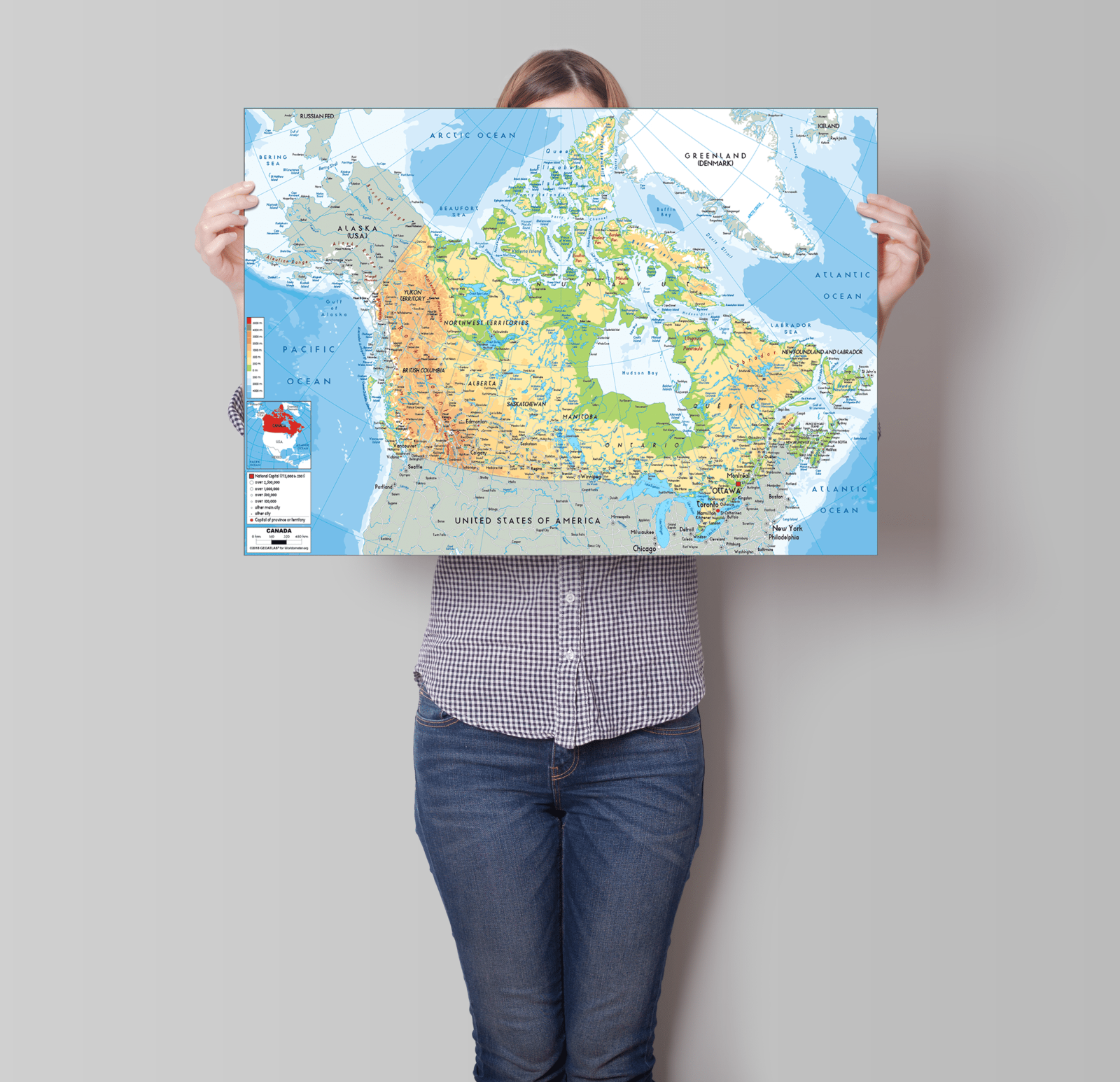 CANADA EDUCATIONAL MAP POSTER  – Home Decor Canada recenzja i cena
